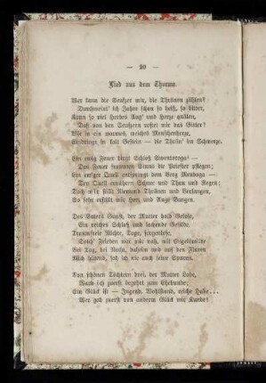 Lied aus dem Thurme
