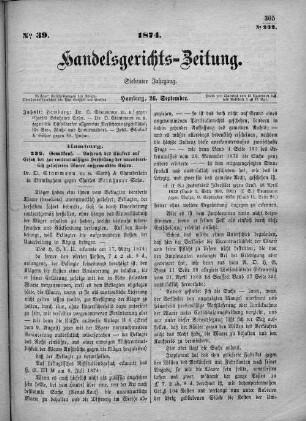 No. 39. 26. September 1874