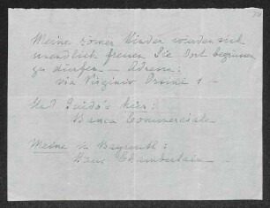 Brief von Blandine von Gravina an Gerhart Hauptmann