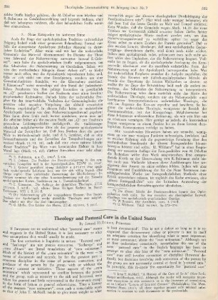 501-508 Theology and Pastoral Care in the United States