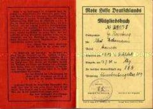 Mitgliedsausweis der Roten Hilfe Deutschlands
