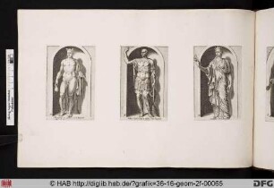Links: Statue Merkurs aus der Sammlung Borghese.