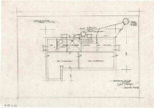 Gsaenger, Gustav; München - Obermenzing; Landhaus Dr. Fiedler - Entwurf (Grundriss Keller)