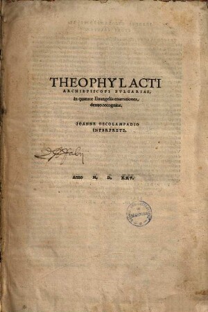In quatuor evangelia enarrationes : denuo recognitae