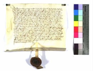 Konrad Mentzer, Zehendpfleger zu Esslingen, verkauft an die Pfarrei Esslingen 1/2 Gulden jährlichen Zins aus seinem Haus zu Esslingen.