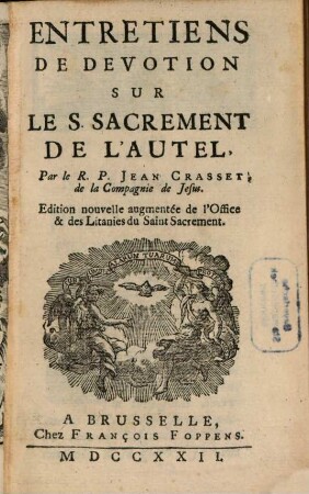 Entretiens de devotion sur le S. Sacrament de l'autel