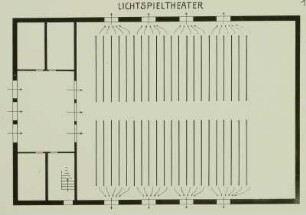 Planskizze für Filmvorführungen