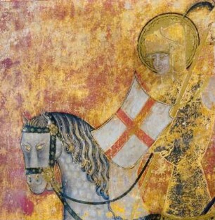 Frankreich. Auvergne. Allier. Ebreuil. Eglise Saint Leger. Fresken 12 und 15 Jahrhundert. Detail