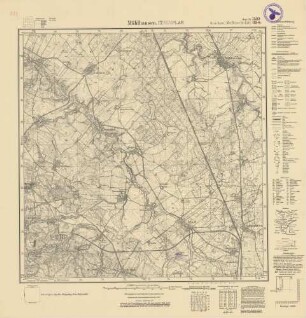 1589 (alte Nr.: 338) Mühlhausen, Meßtischblatt (4cm - Karte)
