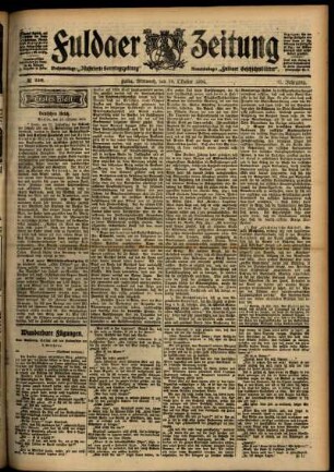 Erste Ausgabe vom Mittwoch, den 19. Oktober 1904.