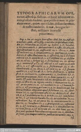 Typographicarum Operarum ablepsia, factum ...