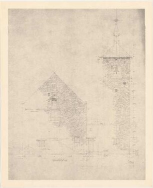 Döllgast, Hans; Marktsteft (Bayern); Kath. Pfarrkirche und Gemeindehaus - Ansicht