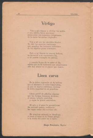 Línea curva [Poesía]