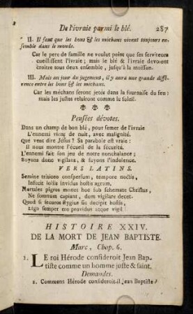 287-294, Histoire XXIV - XXV