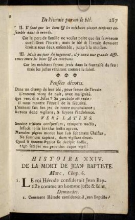 287-294, Histoire XXIV - XXV