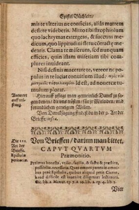 Caput Quartum. Von Brieffen/ darinn man bittet.
