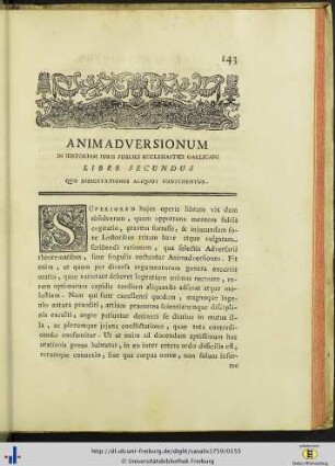 Animadversionum in historiam juris publici ecclesiastici Gallicani liber II.