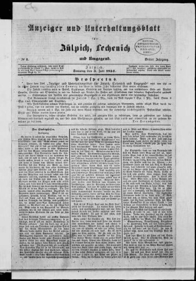 Titelseite einer Zeitung