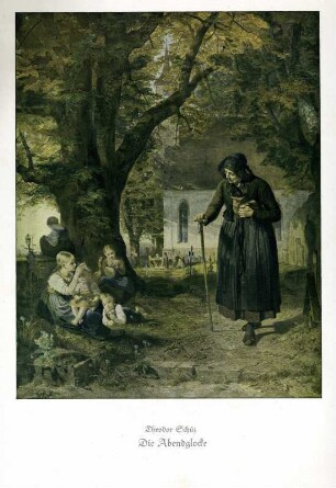 Grafik "Theodor Schüz Die Abendglocke"