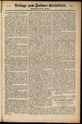 Zweite Ausgabe vom Samstag, den 14. Januar 1899.