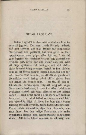 Selma Lagerlöf.