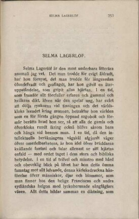 Selma Lagerlöf.