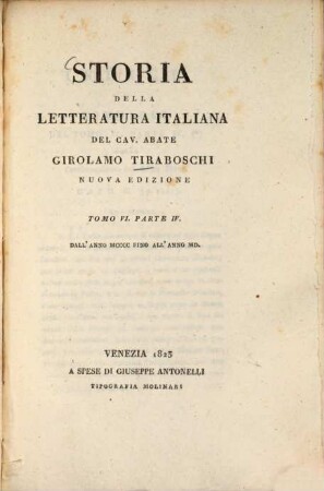 Storia della letteratura italiana, 15. Dall'anno MCCCC fino all'anno MD