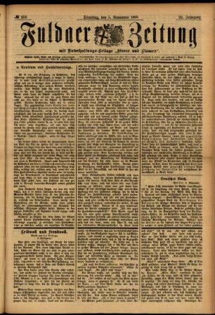 Ausgabe vom Dienstag, den 05. November 1895.