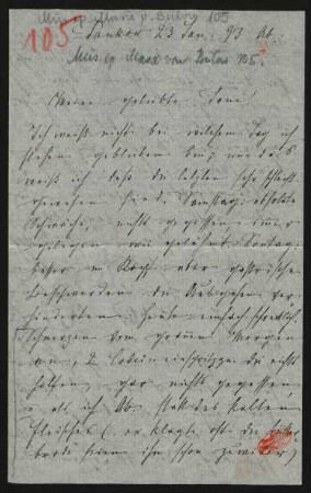 Brief an Toni Petersen : 23.01.1893
