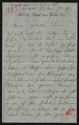 Brief an Toni Petersen : 23.01.1893