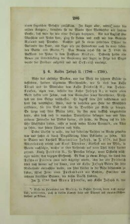 6. Kaiser Joseph II. (1780 - 1790)