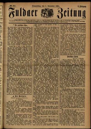Ausgabe vom Donnerstag, den 05. November 1891.