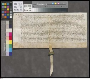 Bingen: Kaufbrief über die von Niclauß Heiß und Margaretha, seiner ehelichen Hausfrau an das Martinsstift zu Bingen verkaufte zwölf Weißpfennig jä...