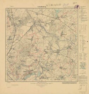 2140 (alte Nr.: 757) Schlieffenberg, Meßtischblatt (4cm - Karte)