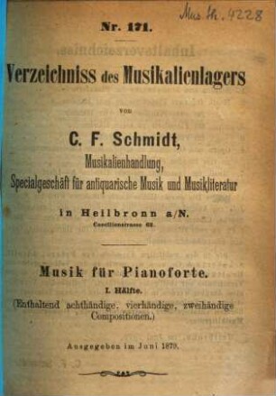 Catalog. 171. 1879