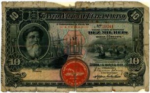 Geldschein, 10.000 Reis, 1.3.1909