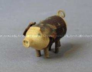 Holzfiguren Diorama zur Landwirtschaft (Schwein)