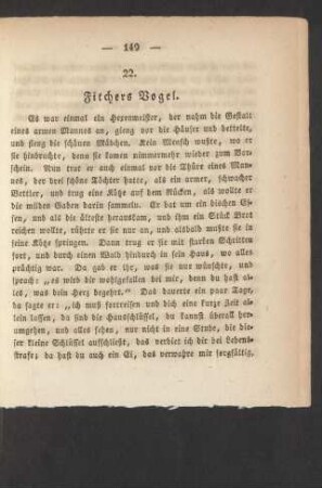 22. Fitchers Vogel.