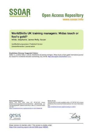 WorldSkills UK training managers: Midas touch or fool's gold?