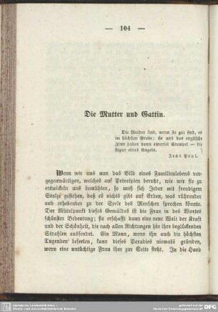 Die Mutter und Gattin