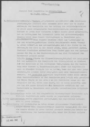 Klingenstein mit Ehrenstein, Herrlingen, Weidach und Arnegg: Inspektionsbericht 1961