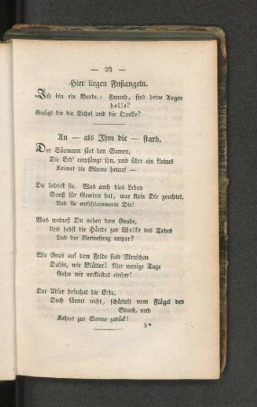 An - als Ihm die - starb.