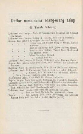 Daftar nama-nama orang-orang asing di Tanah Sebrang