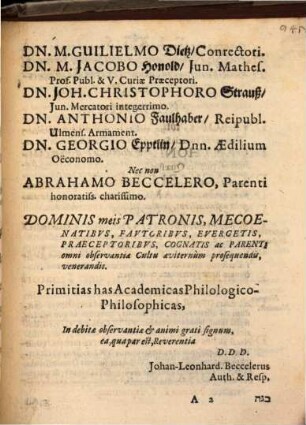Kibōtologia, sive dissertatio philologico-philosophica de arca testimonii Vet. Test. praesentiae divinae symbolo