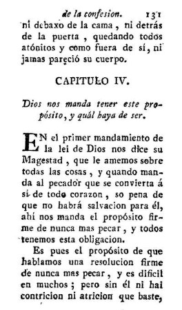 Capitulo IV. Dios nos manda tener este propósito, y quál haya de ser.