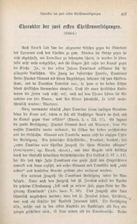 407-418 Charakter der zwei ersten Christenverfolgungen : Schluß