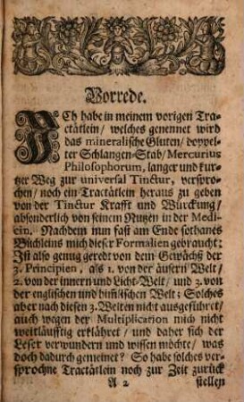 Der Philosophische Perl-Baum, Das Gewächse der drey Principien : Zu Deutlicher Erklärung des Steins der Weisen, Wie er mit seinen Wurtzeln in der äusern- und finstern Welt, mit seiner Blüthe aber in der Paradisischen- und Licht-Welt, und mit seiner reiffen Frucht in der Englischen und Himmlischen Welt stehet und wächset