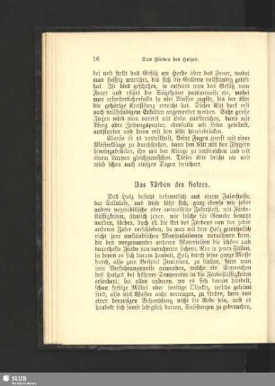 Das Färben des Holzes