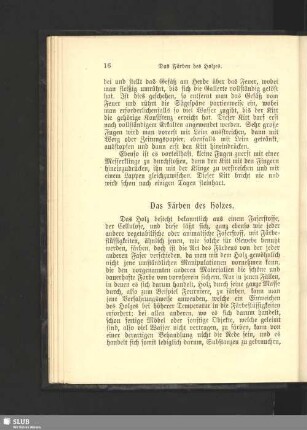 Das Färben des Holzes