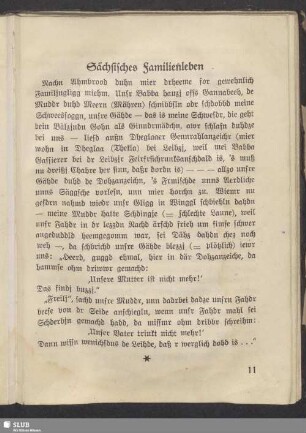 Sächsisches Familienleben